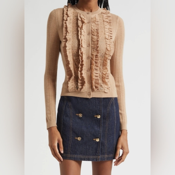 Ulla Johnson Beige Ruffle Cardigan - Picture 12 of 12